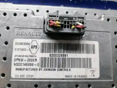 Second-hand car spare part multifunction display for renault vel satis (bj0) expression oem iam references 8200326981  8200326981