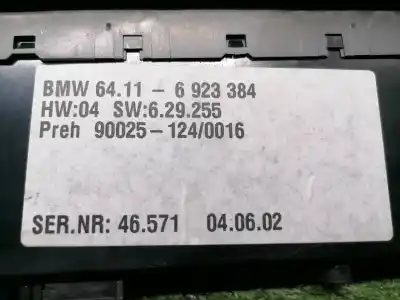 Peça sobressalente para automóvel em segunda mão comando de sofagem (chauffage / ar condicionado)  por bmw serie 7 (e65/e66) 745i referências oem iam 6923384  6923384
