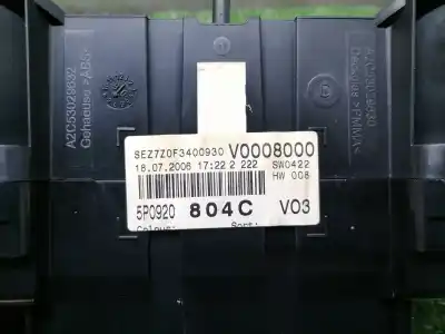 Peça sobressalente para automóvel em segunda mão quadrante por seat altea (5p1) green referências oem iam 5p0920804c  5p0920804c