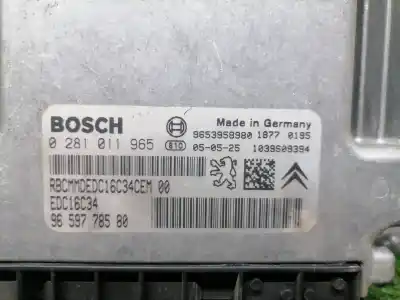 Second-hand car spare part ecu engine control for citroen c3 1.6 hdi audace oem iam references 9659778580  0281011965