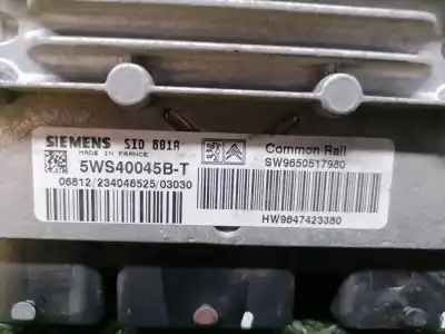 Автозапчасти б/у блок управления двигателем за peugeot 307 break / sw (s1) 2.0 hdi cat ссылки oem iam 5ws40045bt hw9647423380 sw9650517980