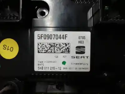 Peça sobressalente para automóvel em segunda mão comando de sofagem (chauffage / ar condicionado)  por seat leon (5f1) reference referências oem iam 5f0907044f  5f0907044f