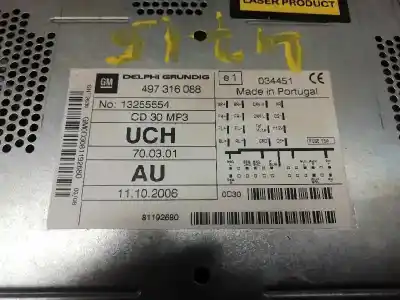 Second-hand car spare part audio system / radio cd for opel astra gtc cosmo oem iam references   