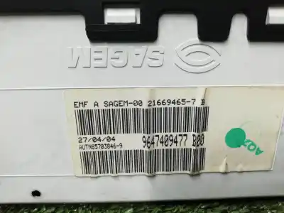 Second-hand car spare part multifunction display for citroen c3 1.4 hdi cool oem iam references 9647409477  9647409477