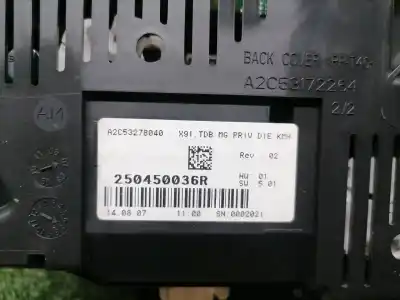 Peça sobressalente para automóvel em segunda mão quadrante por renault laguna iii dynamique referências oem iam 250450035r  250450035r