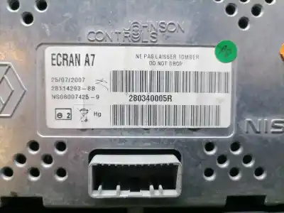 Second-hand car spare part multifunction display for renault laguna iii dynamique oem iam references 280340005r  280340005r