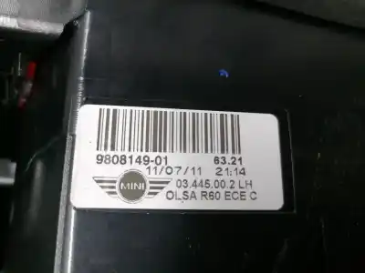 Second-hand car spare part left tailgate light for mini coupe (r58) cooper s oem iam references   