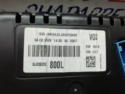Peça sobressalente para automóvel em segunda mão quadrante por seat ibiza (6j5) reference referências oem iam 6j0920800l  6j0920800l