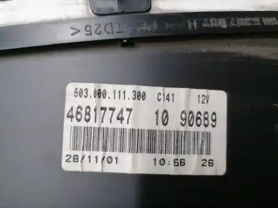 Recambio de automóvil de segunda mano de cuadro instrumentos para fiat doblo (119) 1.9 d sx referencias oem iam 46817747  46817747