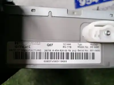 Автозапчасти б/у аудиосистема / радио cd за smart forfour 1.5 cdi cat ссылки oem iam a4548200379  a4548200379