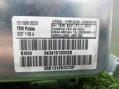 Second-hand car spare part front right air bag for bmw x3 (e83) 2.0d oem iam references 30371168a  34341910002b