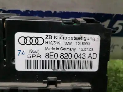 Pezzo di ricambio per auto di seconda mano controllo climatico per audi a4 avant (8e) 2.5 tdi (120kw) riferimenti oem iam 8e0820043ad  8e0820043ad