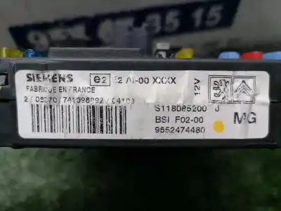 Peça sobressalente para automóvel em segunda mão caixa de fusíveis e relés por citroen c3 1.4 hdi cool referências oem iam bsi f02  9652474480