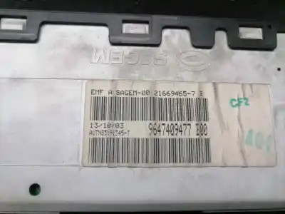 Second-hand car spare part multifunction display for citroen c2 audace oem iam references 9647409477  9647409477