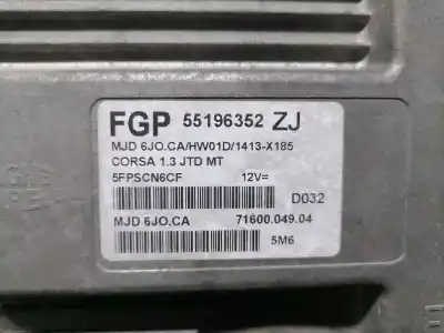 Автозапчастина б/у ебу контролер двигуна для opel corsa c corsavan посилання на oem iam 55196352zj  55196352zj