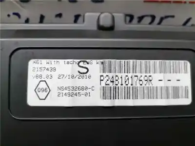 Second-hand car spare part dashboard for renault kangoo ii (f/kw0) 1.5 furgon compact comfort [1.5 ltr. - 63 kw dci diesel cat] oem iam references p248101769r  p248101769r