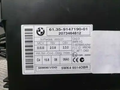Second-hand car spare part electronic module for bmw x5 (e70) 3.0sd oem iam references 5wk49514obr  6135914719001