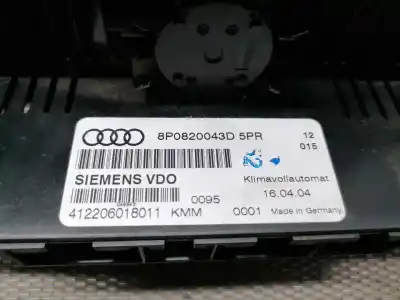 Peça sobressalente para automóvel em segunda mão comando de sofagem (chauffage / ar condicionado)  por audi a3 (8p) 1.9 tdi referências oem iam 8p0820043d  8p0820043d