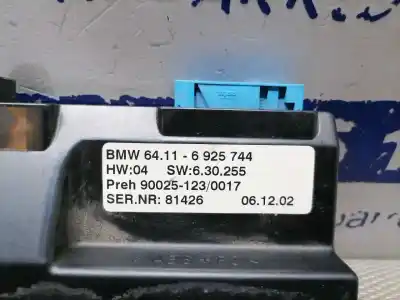 Peça sobressalente para automóvel em segunda mão comando de sofagem (chauffage / ar condicionado)  por bmw serie 7 (e65/e66) 730d referências oem iam 64116925744  64116925744