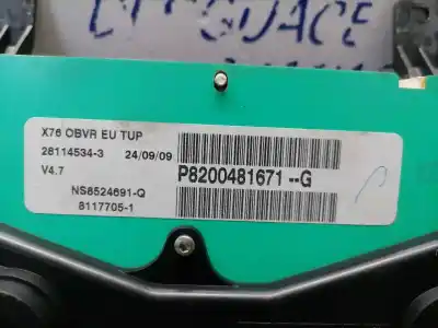 Автозапчастина б/у панель інструментів для renault kangoo (f/kc0) alize посилання на oem iam p8200481671  p8200481671