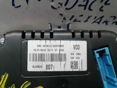 Peça sobressalente para automóvel em segunda mão quadrante por seat ibiza (6j5) reference referências oem iam 6j0920807  6j0920807