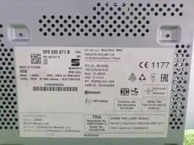 Автозапчастина б/у аудіо система / радіо cd для seat leon (5f1) reference посилання на oem iam 5f0035871b  5f0035871b