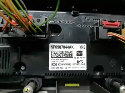 Second-hand car spare part heating / air conditioning control panel for seat leon (5f1) reference oem iam references 5hb011215  5f0907044ak