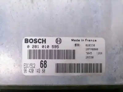 Recambio de automóvil de segunda mano de centralita motor uce para citroen xsara picasso 2.0 hdi 90 sx top referencias oem iam 9642014980  0281010595