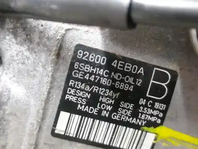 Peça sobressalente para automóvel em segunda mão compressor de ar condicionado a/a a/c por renault kadjar zen referências oem iam ge4471606894  926004eb0a