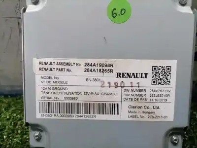 Peça sobressalente para automóvel em segunda mão módulo eletrônico por renault captur limited referências oem iam 284a19098r  284a12682r