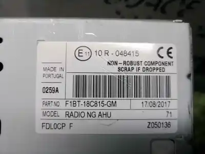 Pezzo di ricambio per auto di seconda mano impianto audio / radio cd per ford focus lim. titanium riferimenti oem iam f1bt18c815gm  f1bt18c815gm
