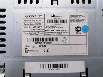 Pezzo di ricambio per auto di seconda mano impianto audio / radio cd per renault clio iv (bh_) 1.5 dci 90 riferimenti oem iam 281152874r  281152874r