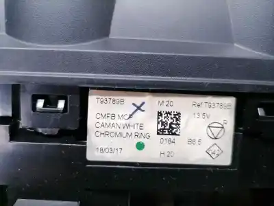 Second-hand car spare part heating / air conditioning control panel for dacia duster ii comfort oem iam references   t93789b