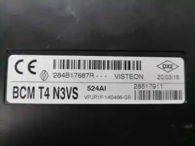 Second-hand car spare part electronic module for dacia duster ii comfort oem iam references bcm t4 28517911 284b17687r