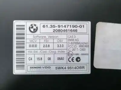 Second-hand car spare part electronic module for bmw x5 (e70) 3.0d oem iam references 5wk495140br  6135914790 01