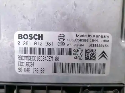Second-hand car spare part ecu engine control for citroen c4 picasso avatar oem iam references 0281012981  9664617680