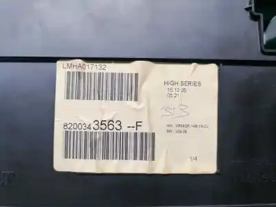 Second-hand car spare part dashboard for renault clio iii 20 aniversario oem iam references 8200343563f  8200343563f