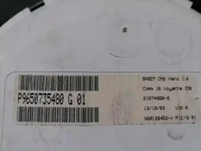 Second-hand car spare part dashboard for citroen c3 1.1 furio oem iam references p9650735480  p9650735480