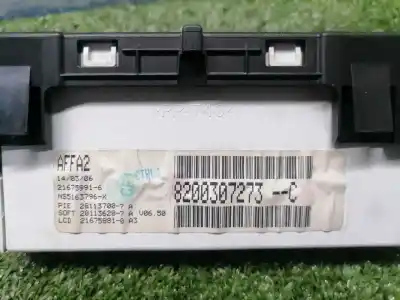 Second-hand car spare part multifunction display for renault clio iii 20 aniversario oem iam references 8200307273c  8200307273c