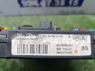 Peça sobressalente para automóvel em segunda mão caixa de fusíveis e relés por citroen c3 1.1 furio referências oem iam s118085200j bsi f02 9652474480