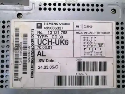 Автозапчастина б/у аудіо система / радіо cd для opel astra gtc cosmo посилання на oem iam 13121798  13121798