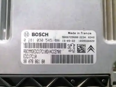 Peça sobressalente para automóvel em segunda mão centralina de motor uce por citroen c3 tonic referências oem iam 9807886180 edc17c10 0281030545