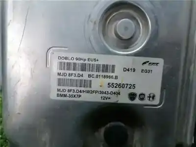 Second-hand car spare part ecu engine control for opel combo furgoneta/monovolumen (x12) 1.3 cdti (b05) oem iam references 55260725  55260725