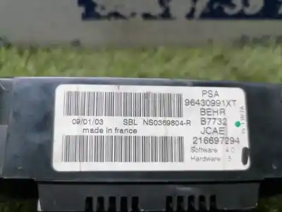 Peça sobressalente para automóvel em segunda mão comando de sofagem (chauffage / ar condicionado) por peugeot 307 break / sw (s1) break xr referências oem iam 96430991xt  96430991xt