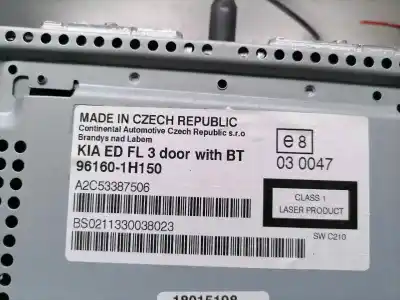 Second-hand car spare part audio system / radio cd for kia cee´d concept oem iam references 961601h150  961601h150