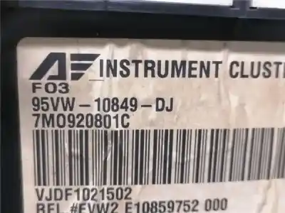 Second-hand car spare part dashboard for ford galaxy (vx) 1.9 tdi cat oem iam references 7m0920801c  7m0920801c