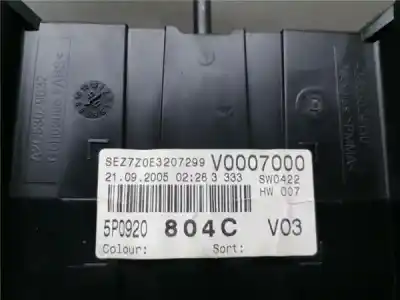 Peça sobressalente para automóvel em segunda mão quadrante por seat altea (5p1) 1.9 tdi referências oem iam 5p0920804c  5p0920804c