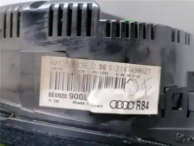 Peça sobressalente para automóvel em segunda mão quadrante por audi a4 berlina (8e) 2.4 v6 30v cat (bdv) referências oem iam 0263626036  8e0920900l