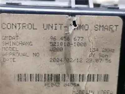 Pezzo di ricambio per auto di seconda mano interruttore di avviamento per daewoo lacetti 1.6 cat riferimenti oem iam 96456677  96456677