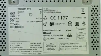 Автозапчастина б/у аудіо система / радіо cd для skoda octavia combi (5e5) ambition посилання на oem iam 5e0035871  